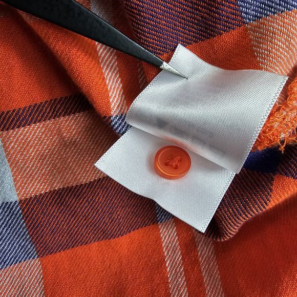 Clemson Tigers Flannel Shirt Plaid Button Up Long Sleeve Roll Tab UG Apparel 2X - Picture 11 of 11